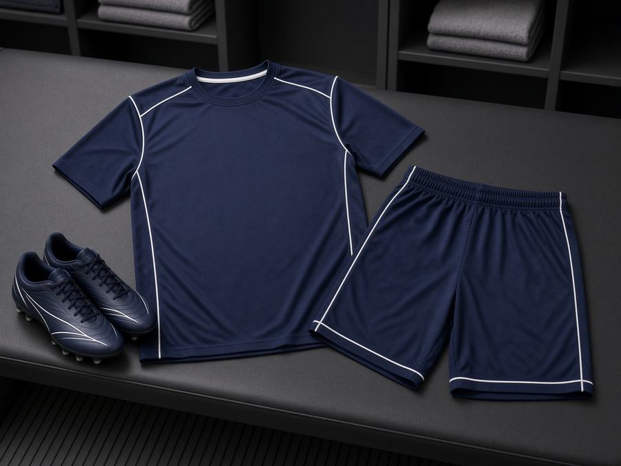 Match Day Sports Suit in Ink Navy, front view, custom sports suits manufactured in Sialkot, Pakistan by H2MF-GG Apparel